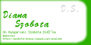 diana szobota business card